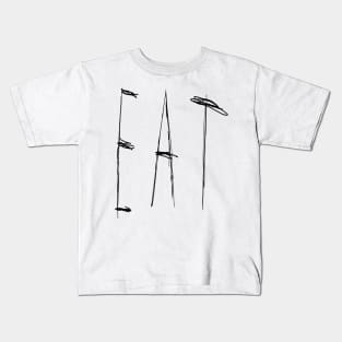 Dark and Gritty Eat Word Text Kids T-Shirt